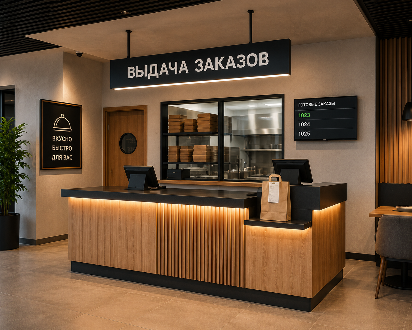 Стойки выдачи заказов