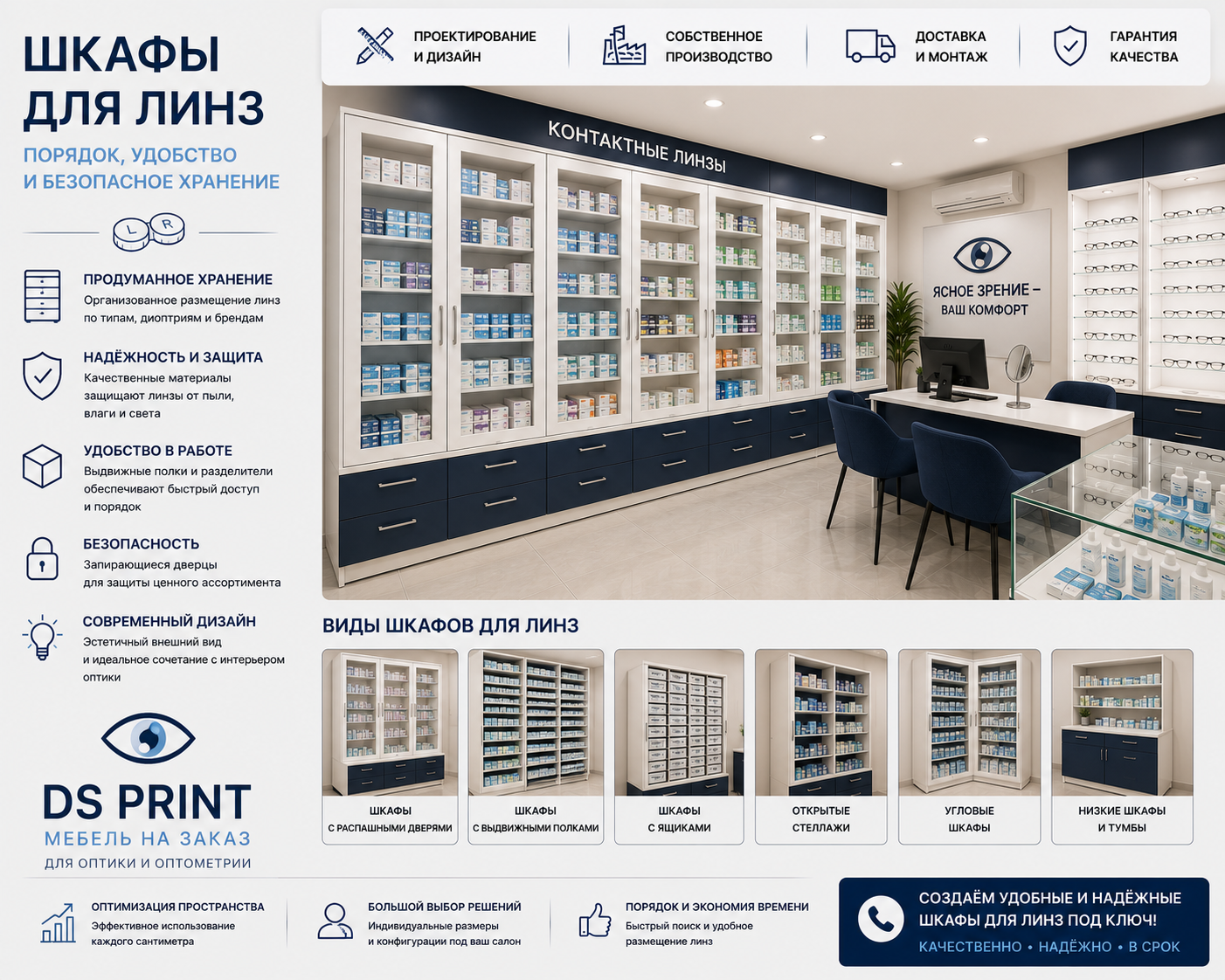 Современные шкафы для линз